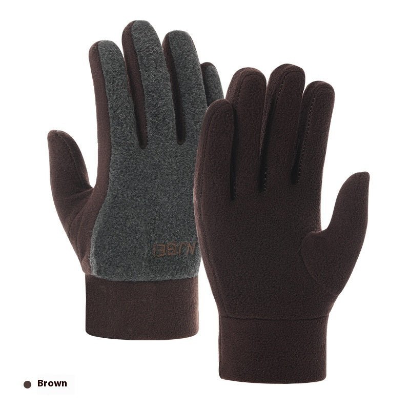 "Autumn and Winter Warm Polar Fleece Gloves – Thick, Fashionable Riding Gloves"