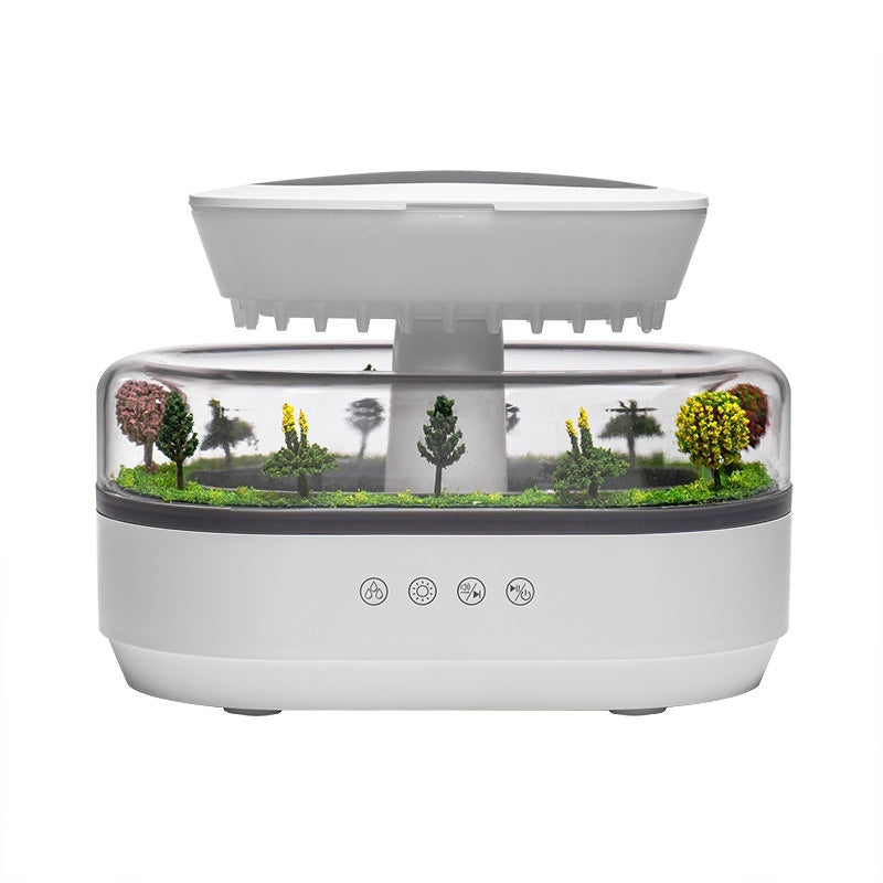 "Micro Landscape Aroma Diffuser: Raindrop Humidifier for a Relaxing Bedroom Atmosphere"