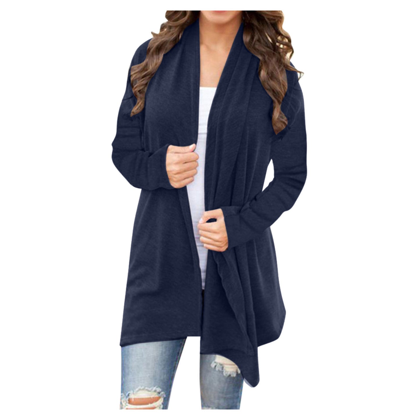 "New Solid Color Long Sleeve Cardigan Jacket – Effortless Style for Every Season"