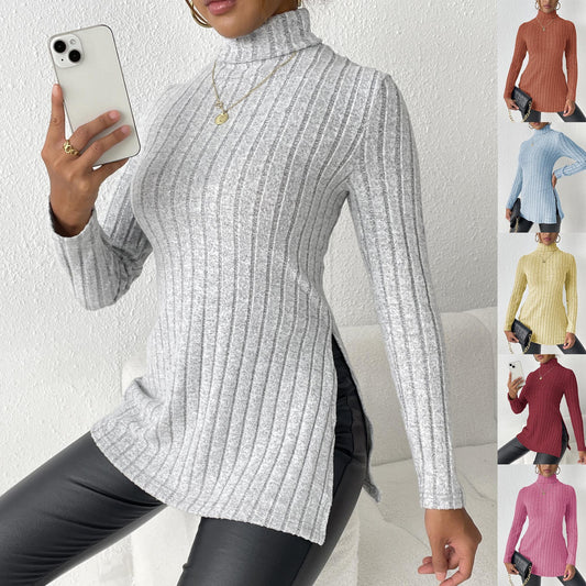 "Women's Turtleneck Pullover Sweater – Cozy & Chic Essential for Cooler Seasons"