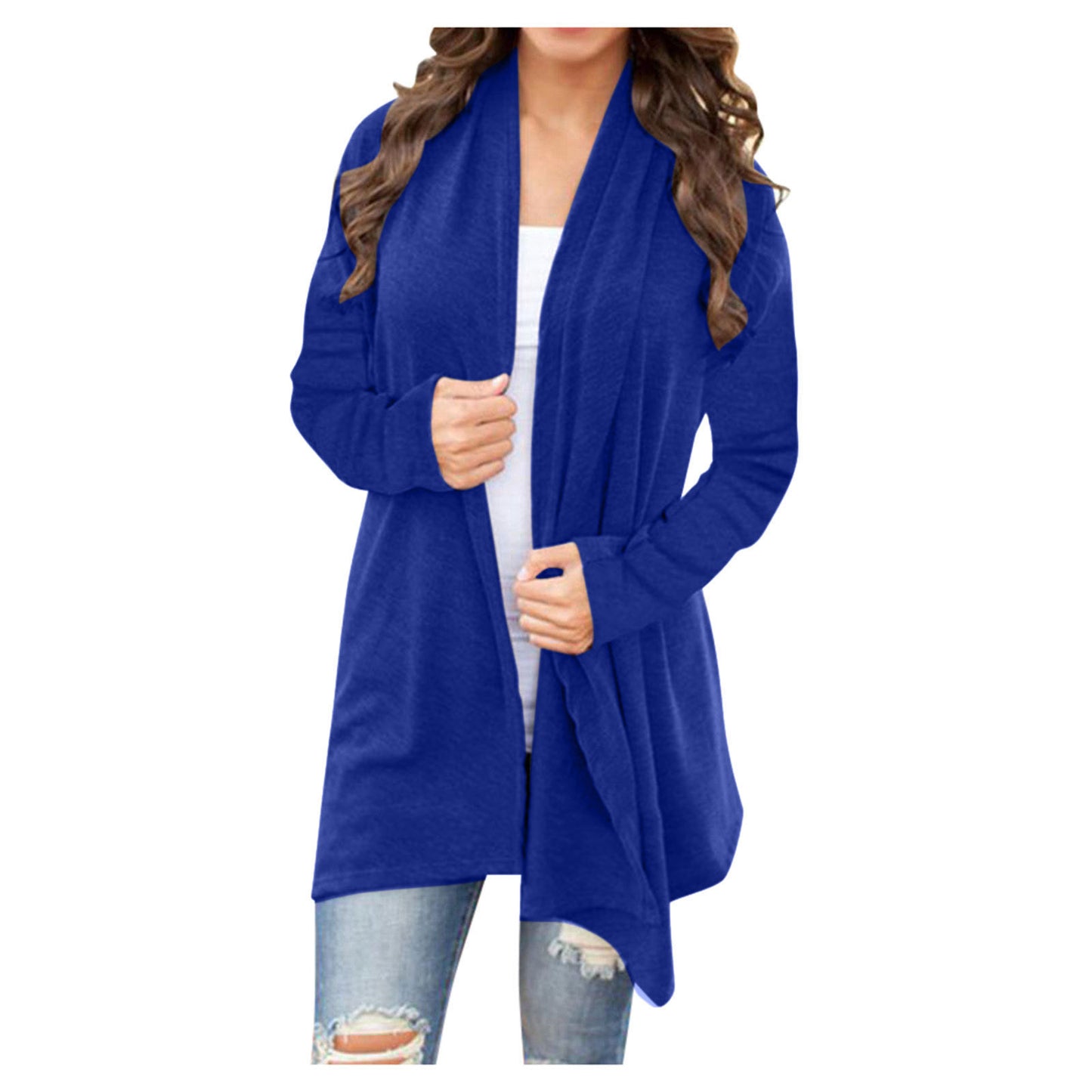 "New Solid Color Long Sleeve Cardigan Jacket – Effortless Style for Every Season"