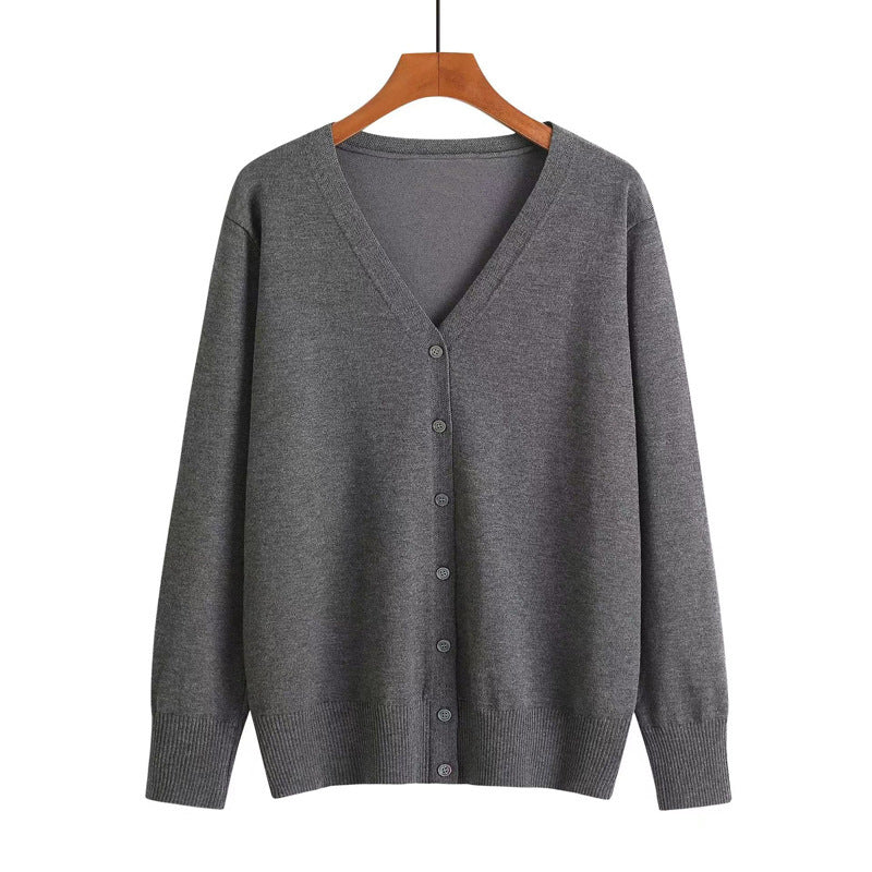 "Autumn & Winter V-Neck Knitwear Long-Sleeved Cardigan – Cozy and Stylish Essential for the Season"