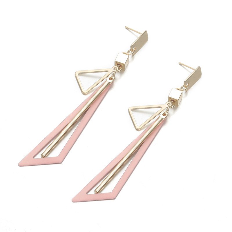 Korean Long Statement Geometric Triangle Tassel Dangle Drop Earrings For Women Earrings Fashion Jewelry Oorbellen Brincos