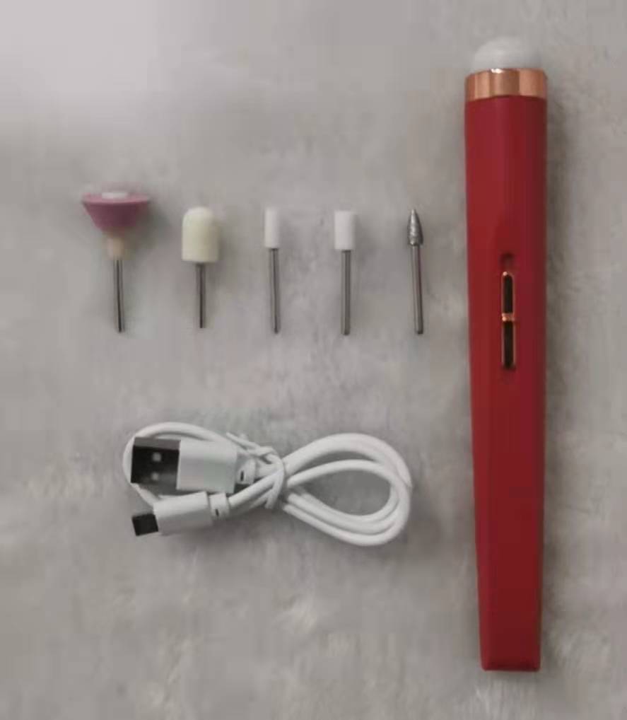 "5-in-1 Manicure Machine Set – Electric Nail Drill & Polisher with LED, USB Rechargeable"