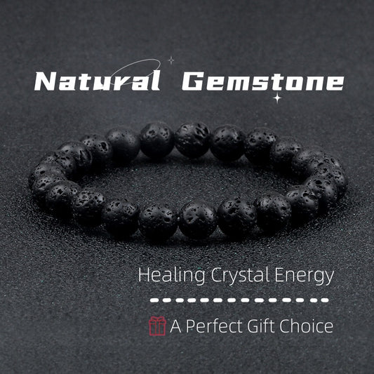 "LavaZen Balance – Natural Volcanic Stone Aromatherapy Bracelet"