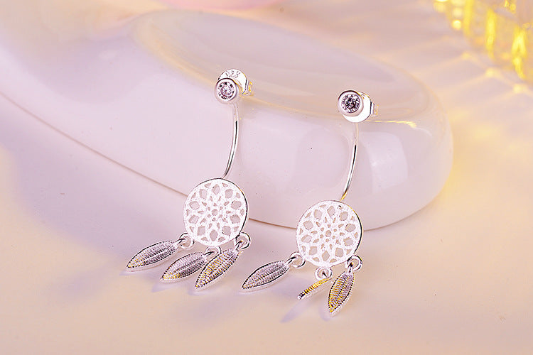 "Women's Fashion Feather Dream Catcher Ear Studs – Boho-Chic Statement Jewelry"