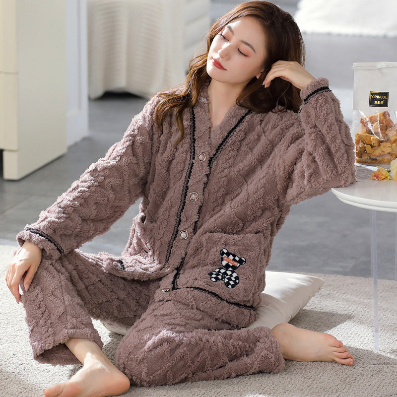 "Women's Winter Pajamas Home Wear Suit – Cozy & Stylish Loungewear"