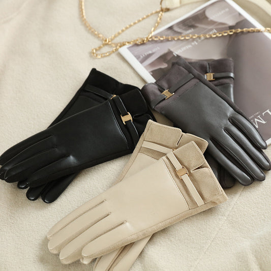 "Women's Winter Suede Gloves – Soft, Warm, and Stylish Cold-Weather Essential"