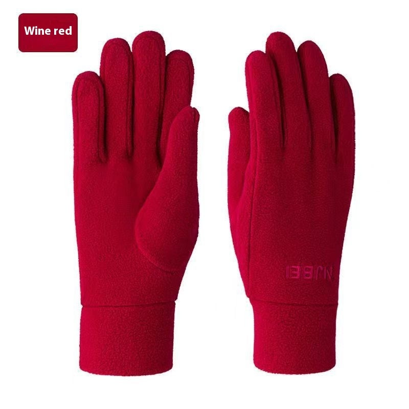 "Autumn and Winter Warm Polar Fleece Gloves – Thick, Fashionable Riding Gloves"