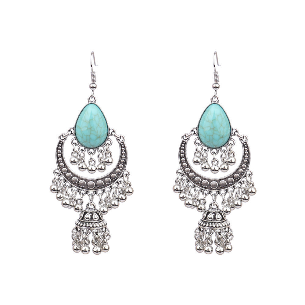 "Vintage Ethnic Style Bell Earrings – Timeless Elegance in Retro Design"