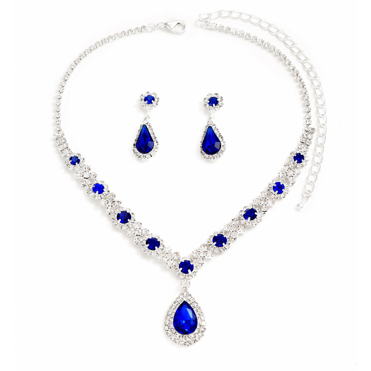 "Fashion New Water Drop Necklace and Earrings Set – Elegant Jewelry Suite for Women"