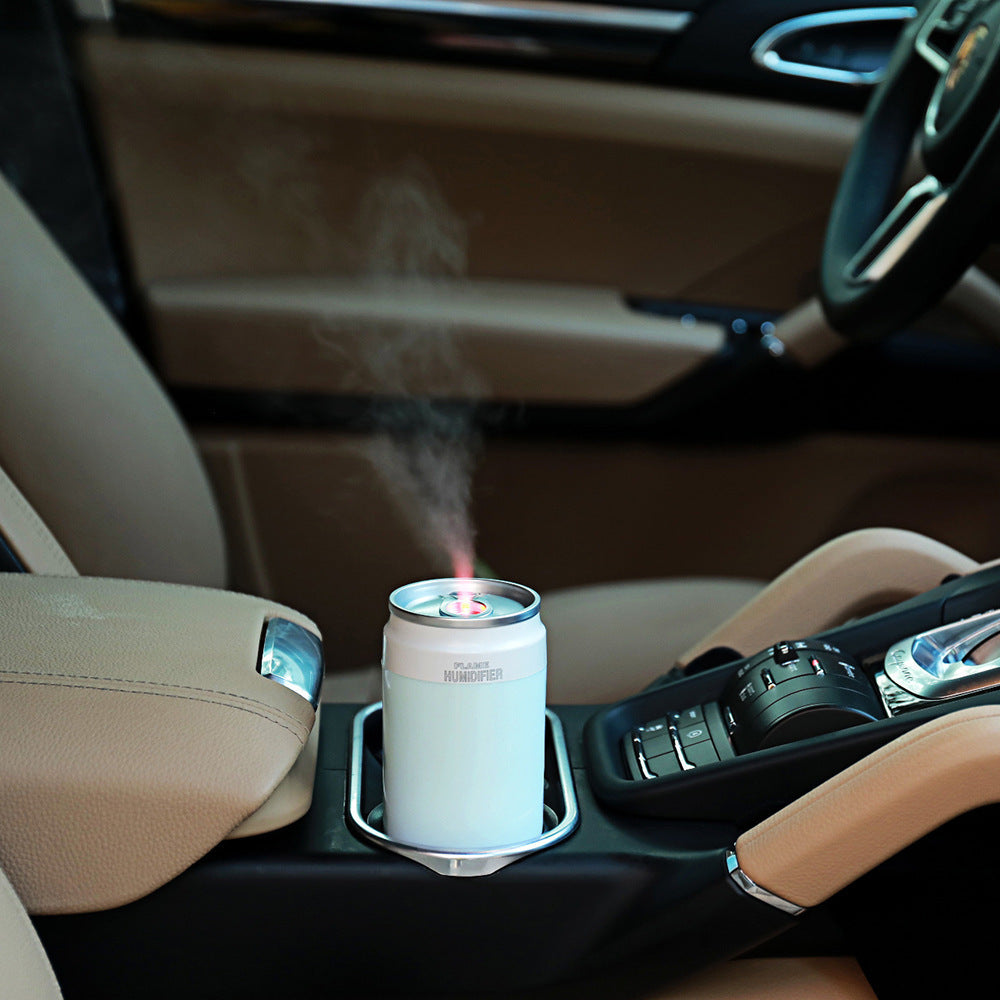 "Cold Flame Humidifier USB Mini: Compact Mood Light Wireless Car Humidifier"