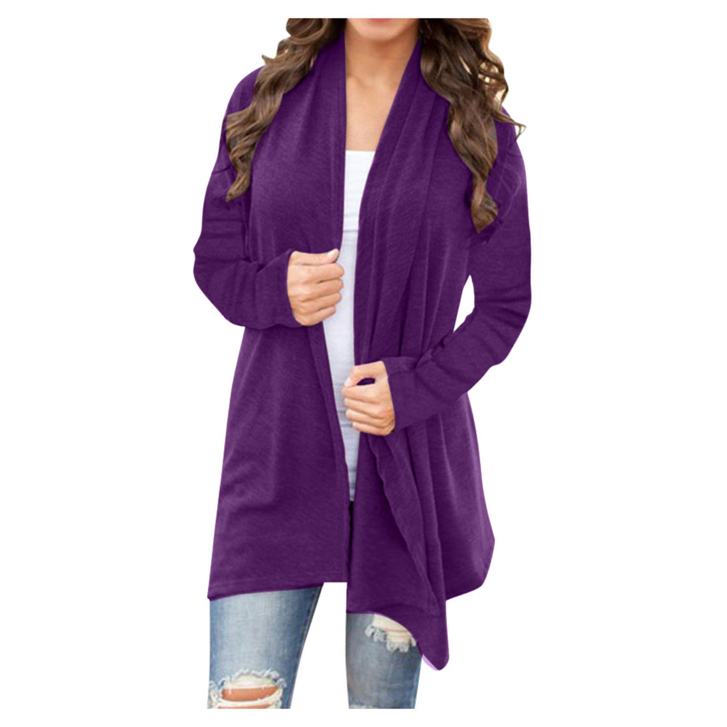 "New Solid Color Long Sleeve Cardigan Jacket – Effortless Style for Every Season"