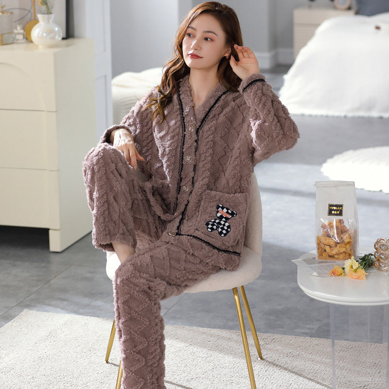 "Women's Winter Pajamas Home Wear Suit – Cozy & Stylish Loungewear"