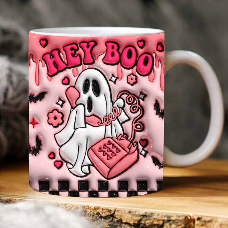 "Halloween Pumpkin Ceramic Coffee Mug – Festive and Spooky Pumpkin-Themed Mug for Hot Beverages, Perfect for Fall and Halloween Celebrations"