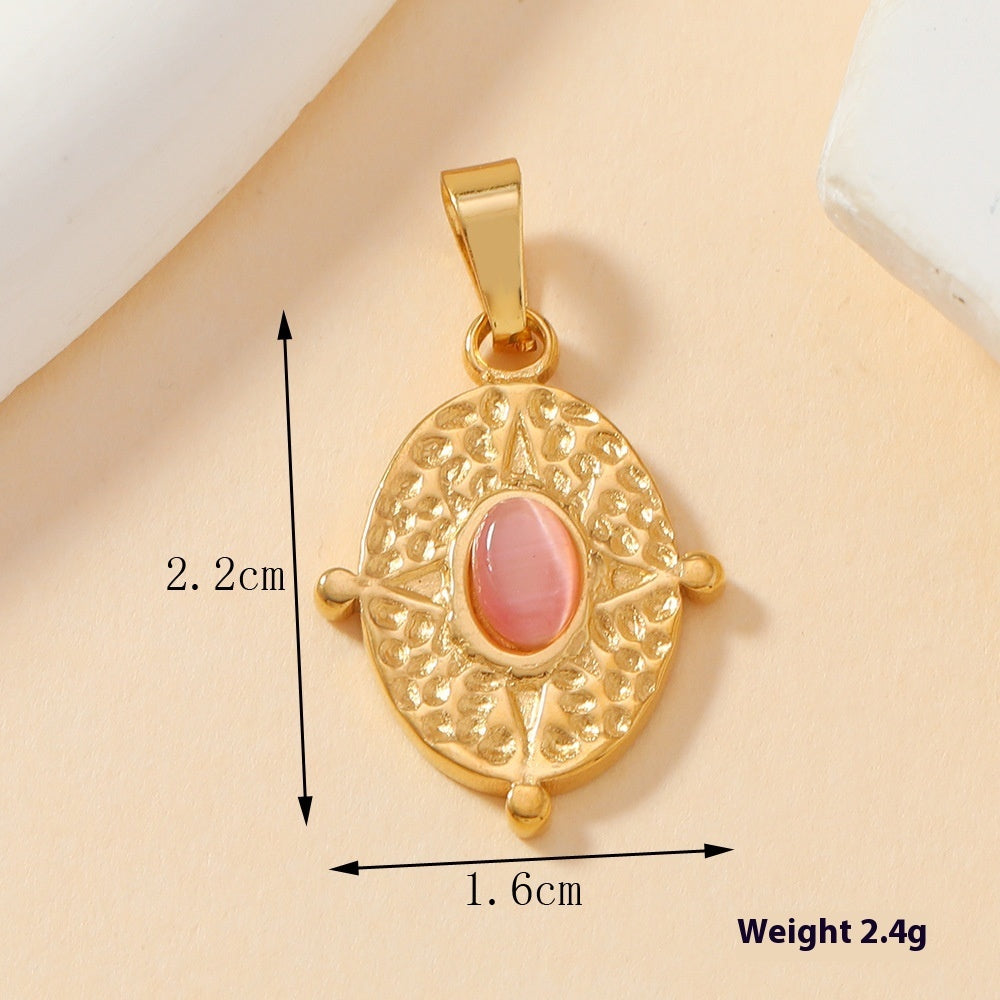 Single Pendant Stainless Steel Casting Ornament Love Oval