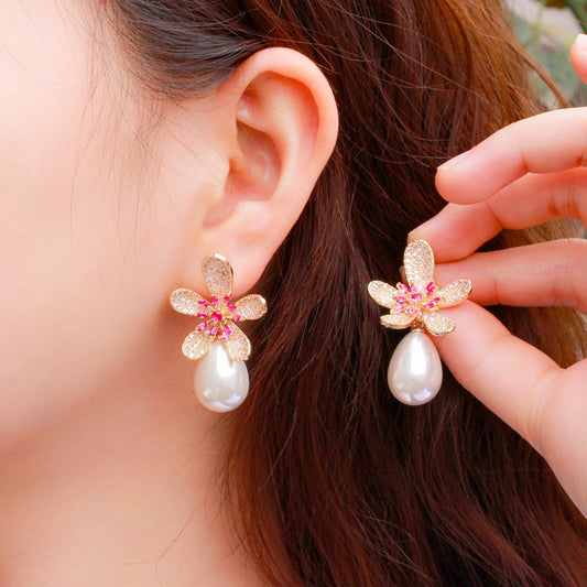 Heavy Gun Fancy Pearl Earrings