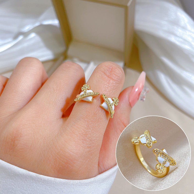 "Elegant High-Grade Zircon Ring for Women – Adjustable & Luxurious Design"