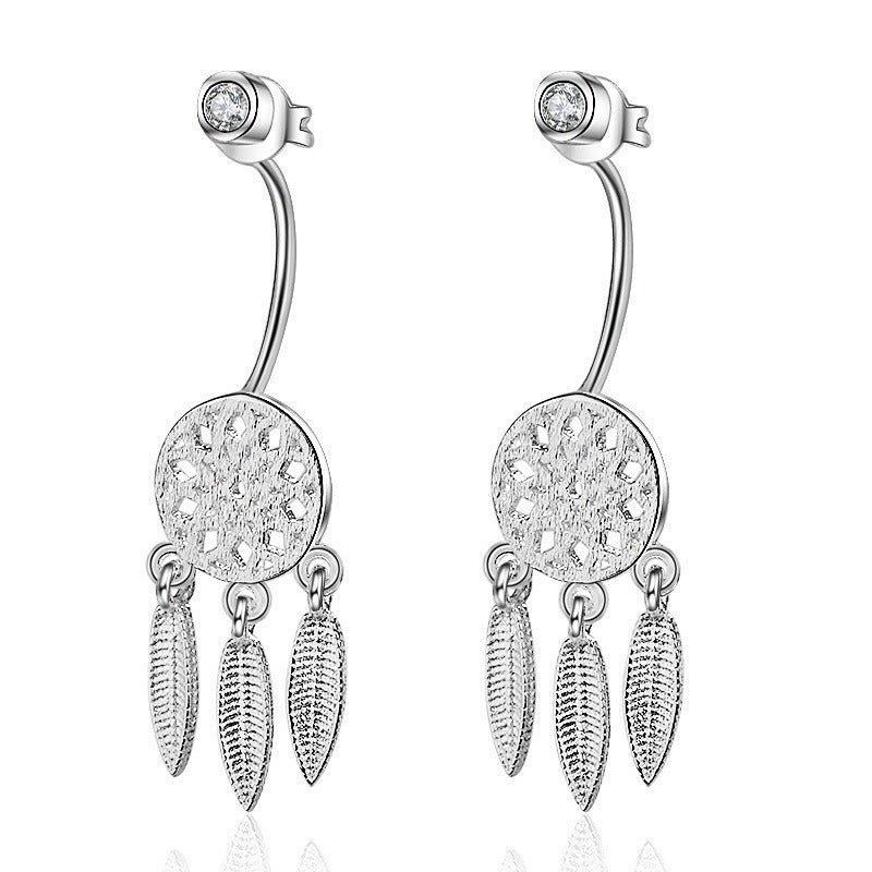 "Women's Fashion Feather Dream Catcher Ear Studs – Boho-Chic Statement Jewelry"