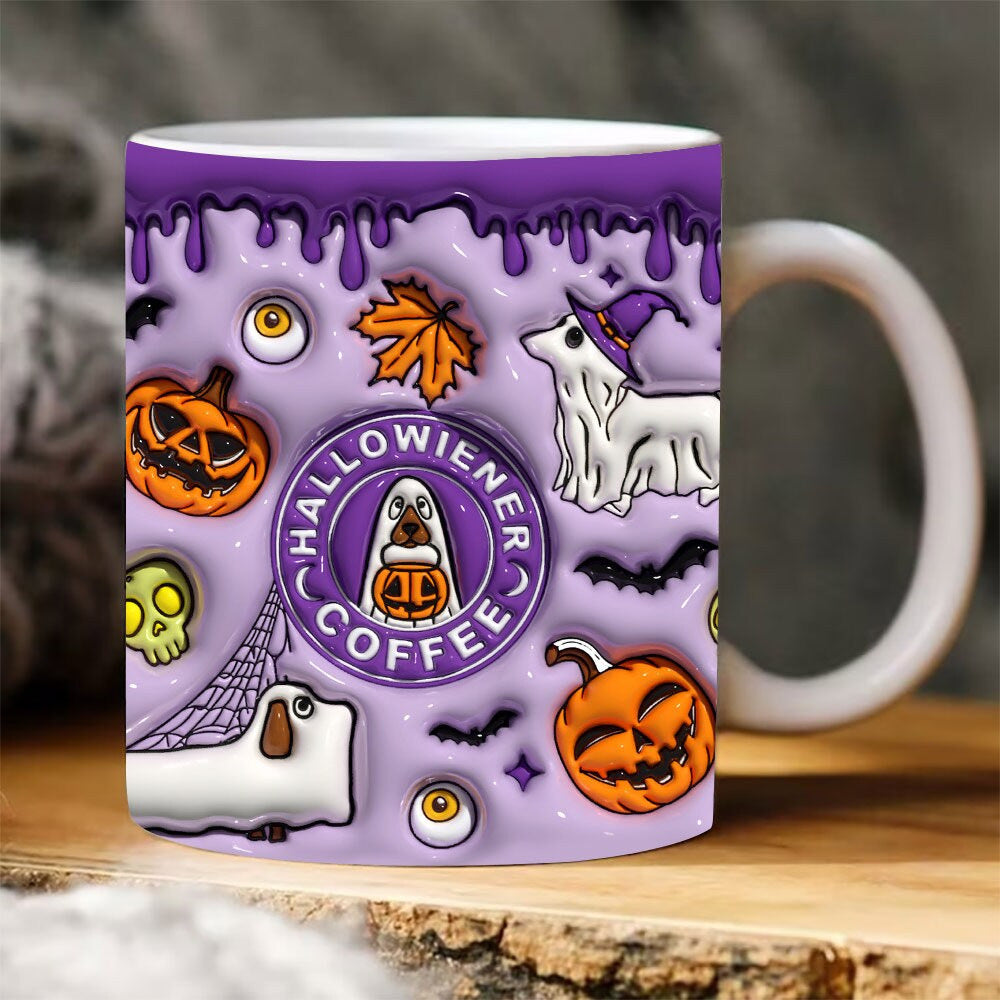 "Halloween Pumpkin Ceramic Coffee Mug – Festive and Spooky Pumpkin-Themed Mug for Hot Beverages, Perfect for Fall and Halloween Celebrations"